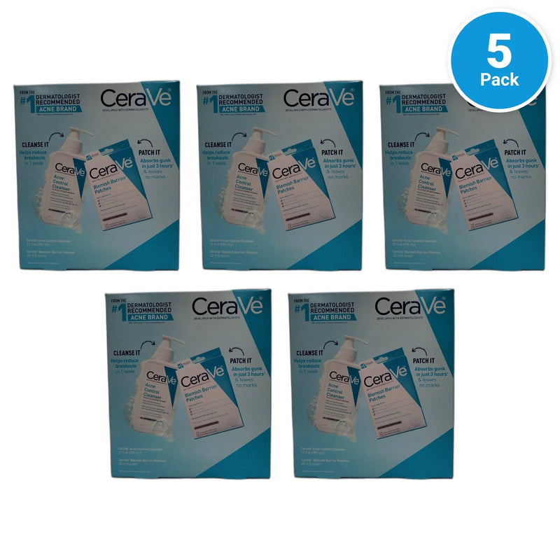 CeraVe Acne Control Cleanser 12 Fl Oz Blemish Barrier Exp 09/27 Pack of 5 New