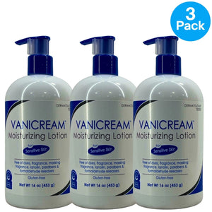 Vanicream Moisturizing Lotion for Sensitive Skin Fragrance Free Pump 3 Pack New