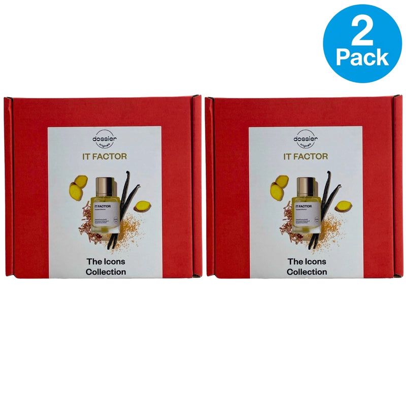 Dossier IT Factor Eau de Parfum Spray 1.7 Fl Oz 50 mL 2 Pack New