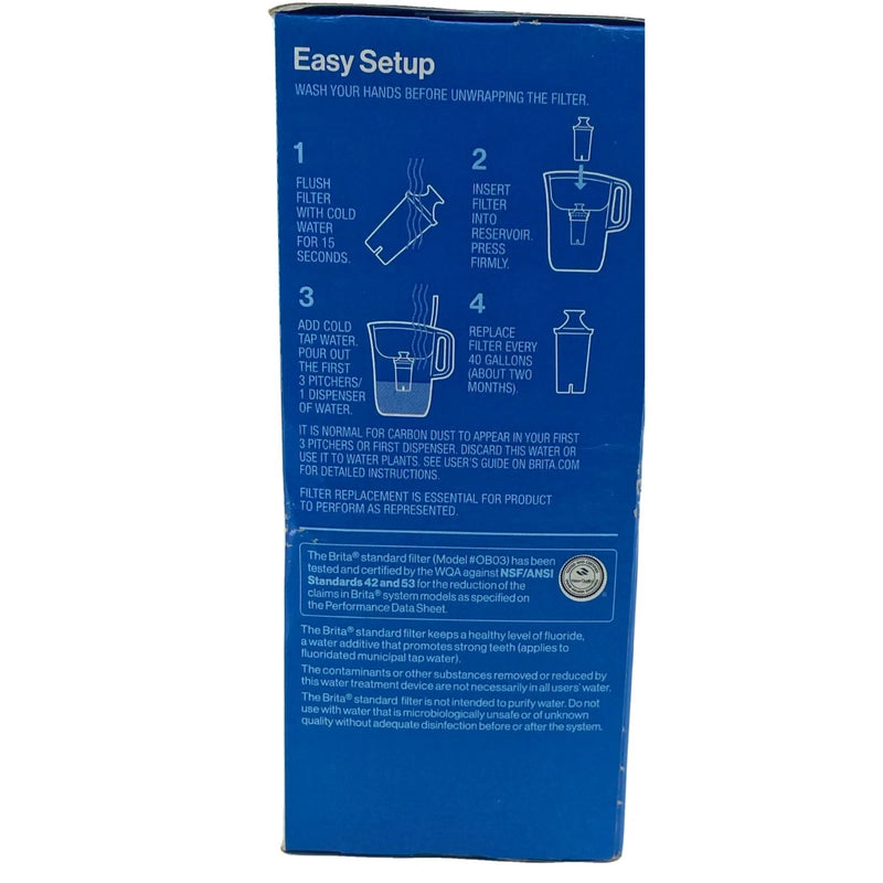 Brita Standard Replacement Filters for Pitchers and Dispensers 3-Count Box 3 Pac
