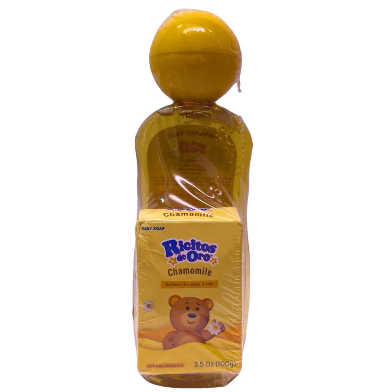 Goldilocks Chamomile Baby Shampoo 13.5 fl oz with Bonus Soap Bar 3.5 oz (4 Pack)