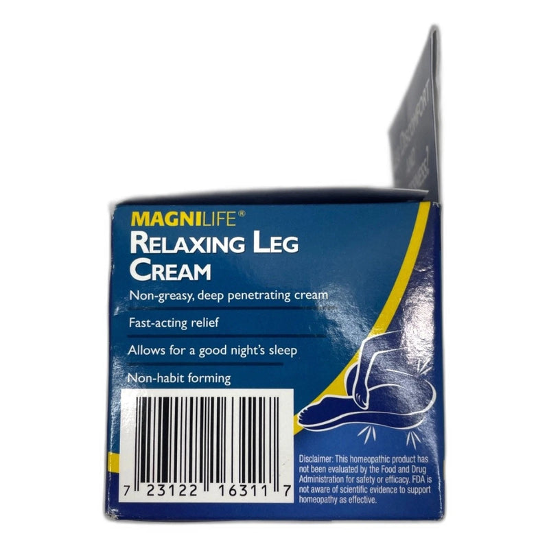 MagniLife Relaxing Leg Cream Topical Pain Relief Restless Legs 4oz Exp 09/27 New
