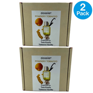 Dossier Powdery Tobacco Eau de Parfum Spray 50ml 1.7 oz 2 Pack New