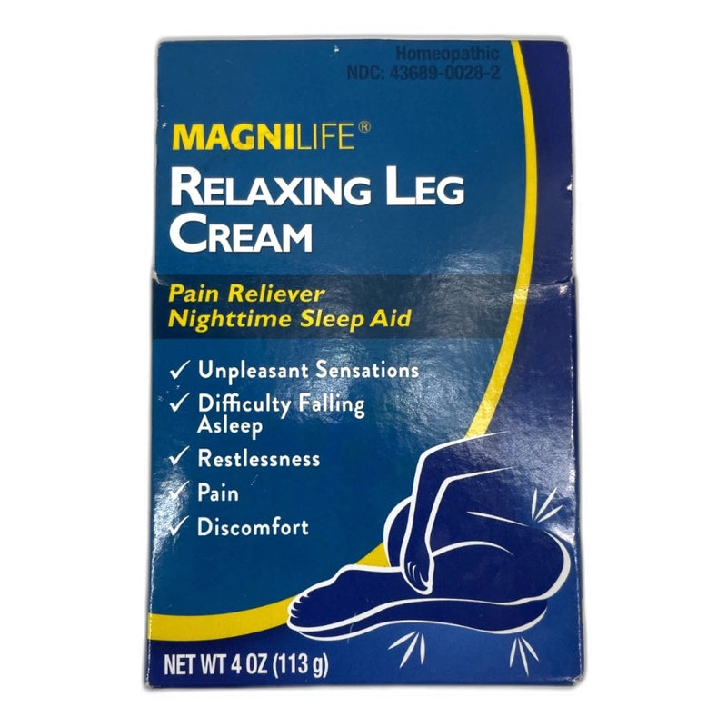 MagniLife Relaxing Leg Cream Topical Pain Relief Restless Legs 4oz Exp 09/27 New