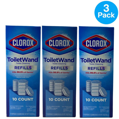 Clorox ToiletWand Refills 10 Count 3 Pack New