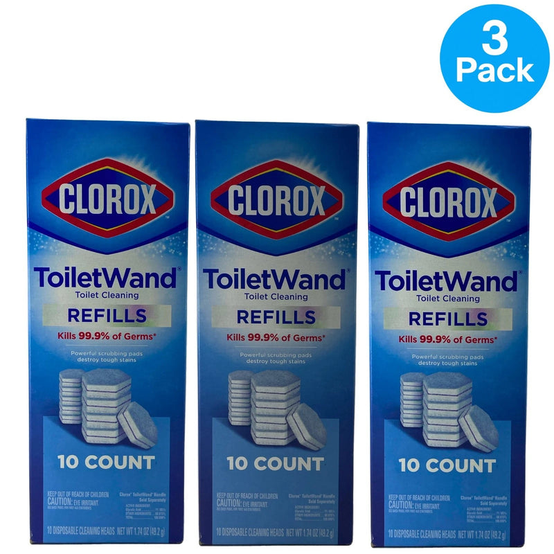 Clorox ToiletWand Refills 10 Count 3 Pack New