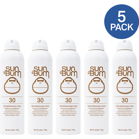 Sun Bum Mineral Sunscreen Spray SPF 30 6oz 5 Pack Vegan Hypoallergenic New