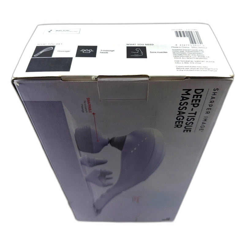 Sharper Image Deep-Tissue Massager Swappable Heads Pack of 1 New