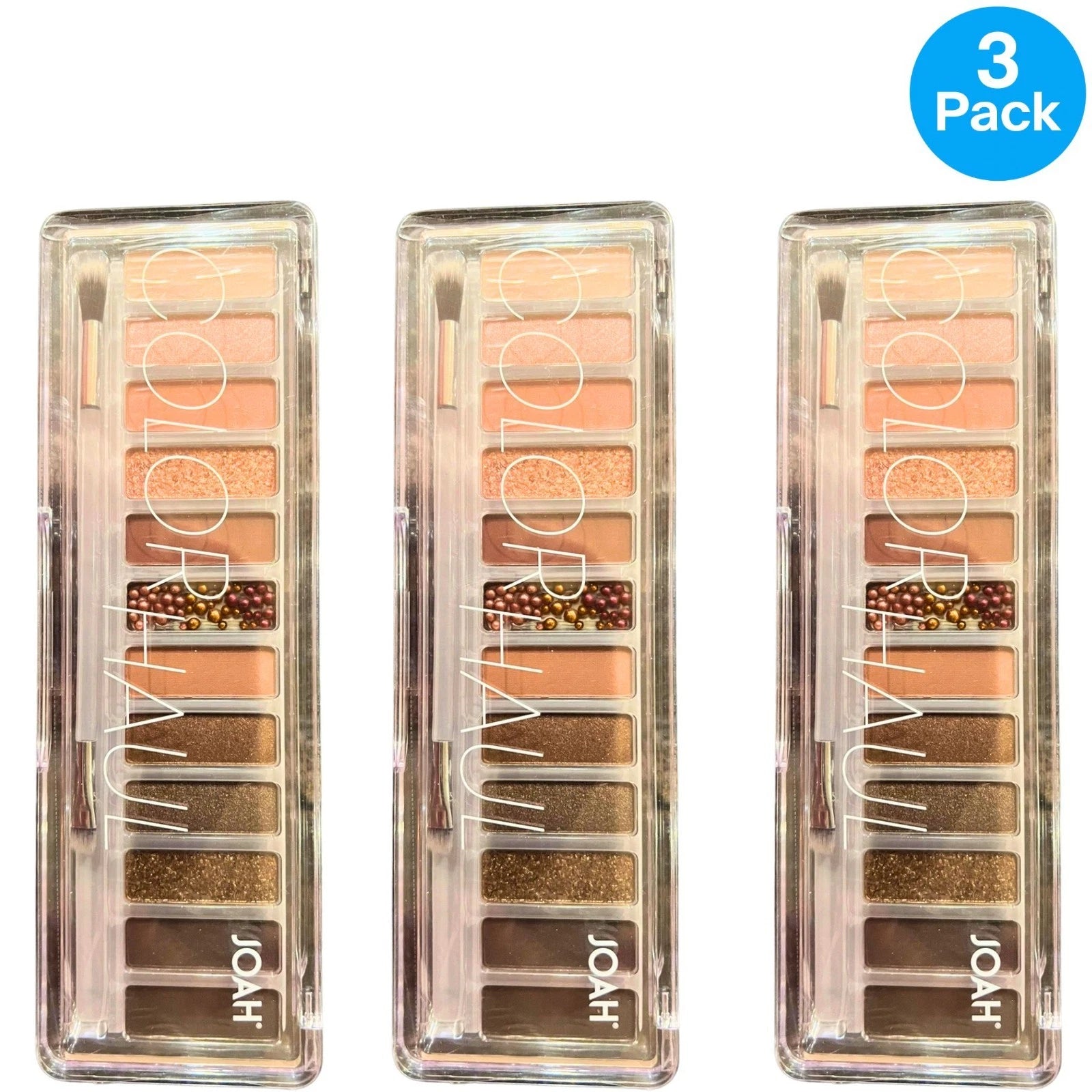 JOAH Color Haul Eyeshadow Palette Jet02 First Dance 3 Pack New