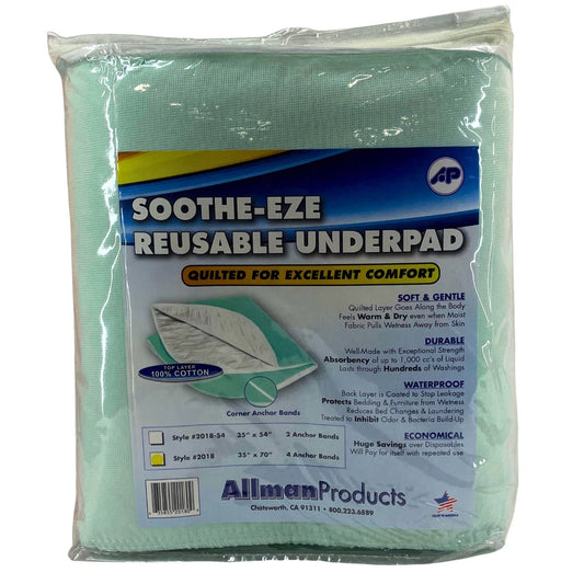 Allman Products Soothe-Eze Reusable Underpad Style #2018 35" x 70" Incontinence