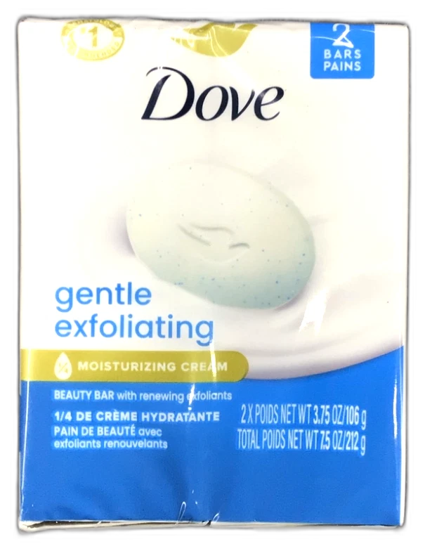 Dove Gentle Exfoliating Bar Soap 3.75oz Pack of 6 New