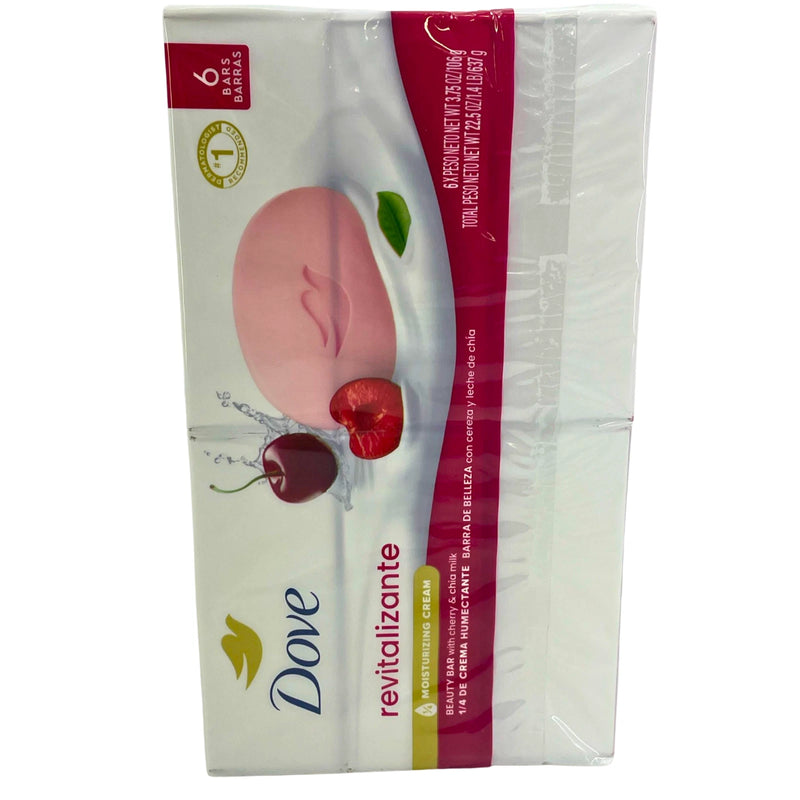 Dove Revitalizante Beauty Bar Soap Cherry & Chia Milk 6 Bars 5 Pack New