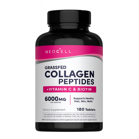 NeoCell Collagen Peptides +Vit C Biotin 180ct 1 Pack New
