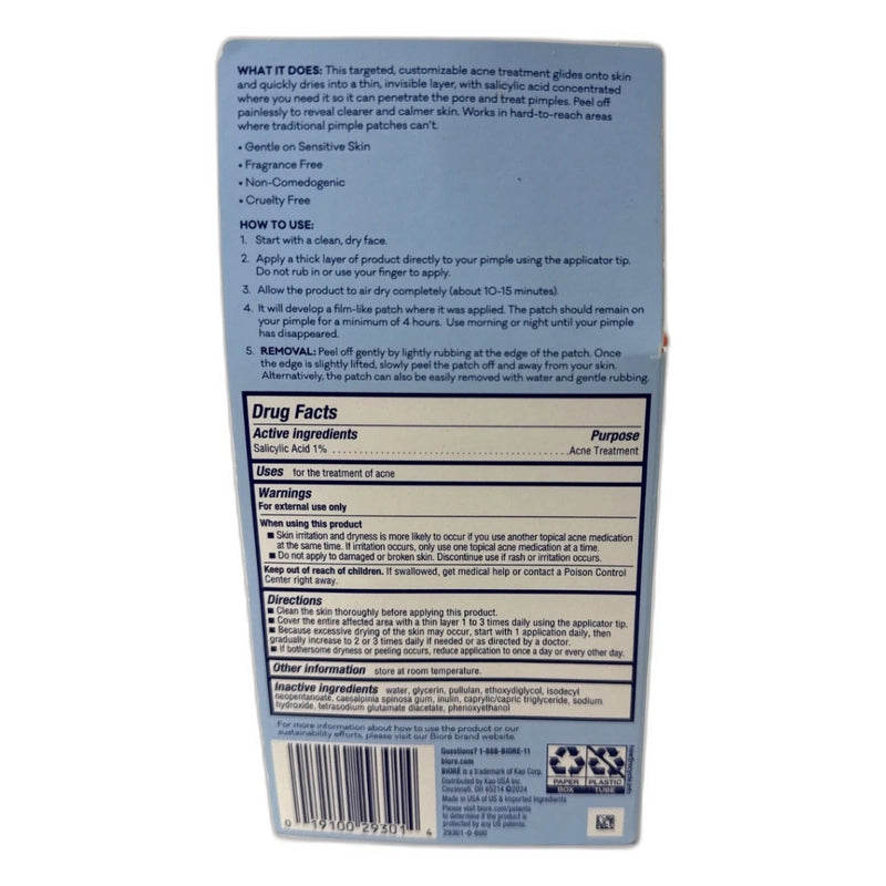 Biore Pimple Patch Liquid Paint Peel Salicylic Acid Exp 02/27 Pack of 12 New