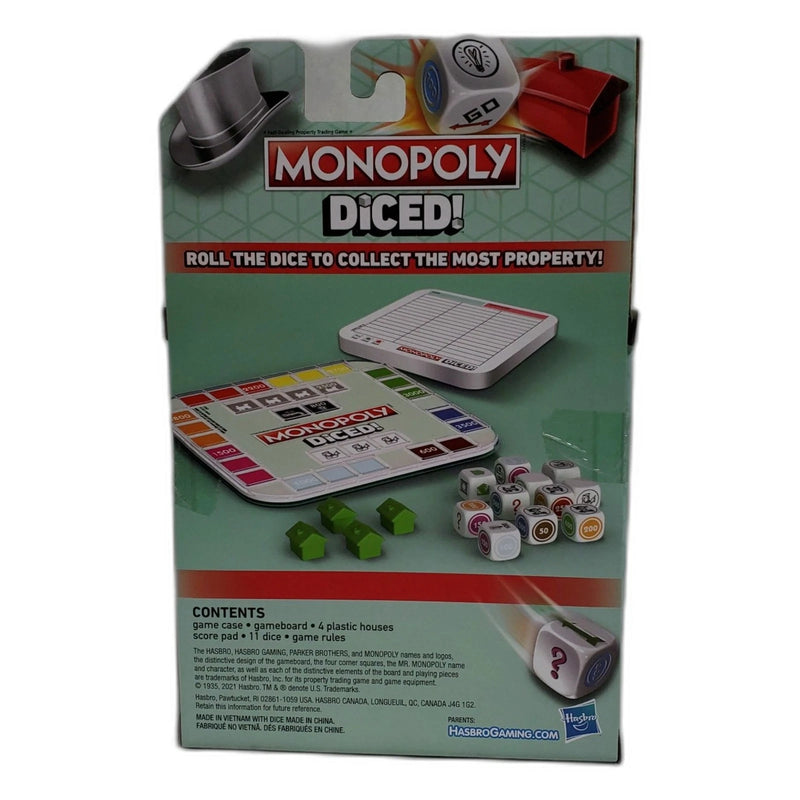 Hasbro Monopoly Diced Game Ready, Set, Roll! Family Game Factory Pack of 2 New
