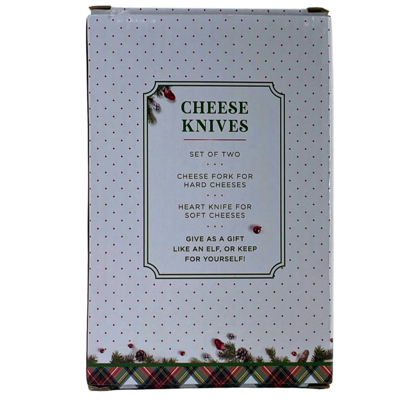 Christmas Figural Cheese Knives Set Holiday Tree & Snowman 2 Pack Bundle