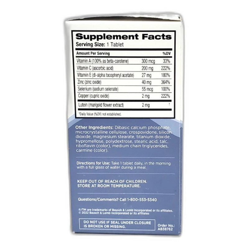 Bausch + Lomb Ocuvite Eye Supplement Lutein & Exp 02/27 Pack of 2 New
