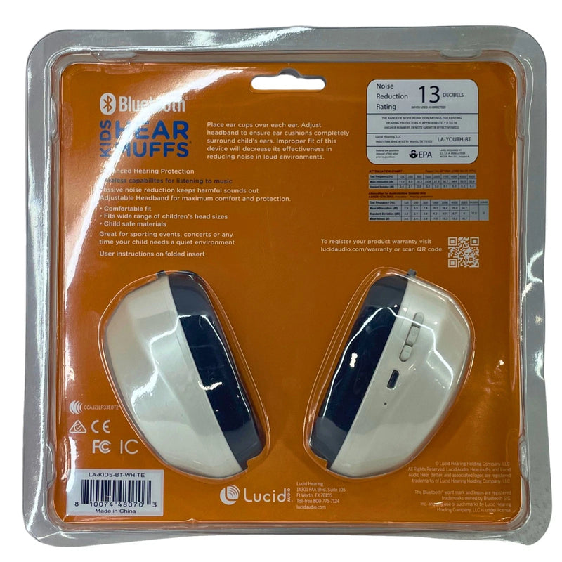 Lucid Audio Kids HearMuffs Wireless Bluetooth Hearing Protection Headphones Yout
