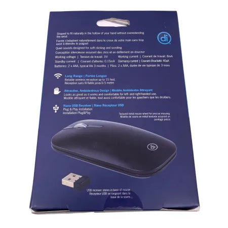 Lopro Wireless Low Profile Mouse USB 3 Pack New