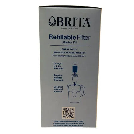 Brita Refillable Water Filter Starter Kit Reusable Shell + Refills New