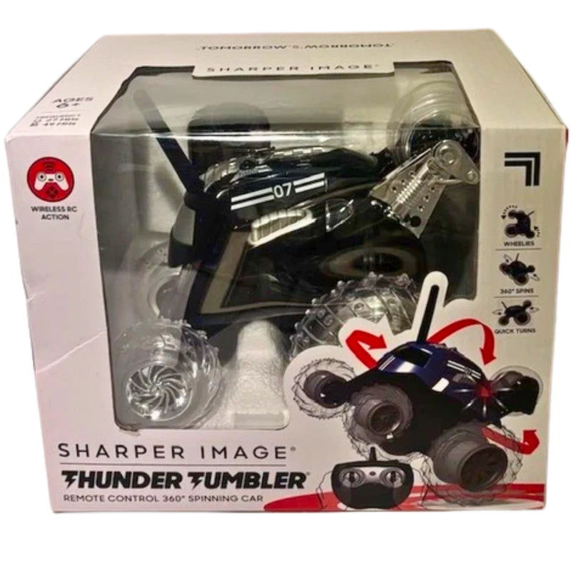 Sharper Image Thunder Tumbler 360 Spinning RC Car Black 1 Pack New