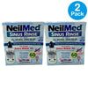NeilMed Sinus Rinse Kit Bottle 60 Premixed Packets All Natural 2 Pack Exp 07/29
