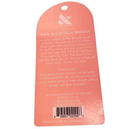 Olive & June Nail & Cuticle Buffer 4 Pack New