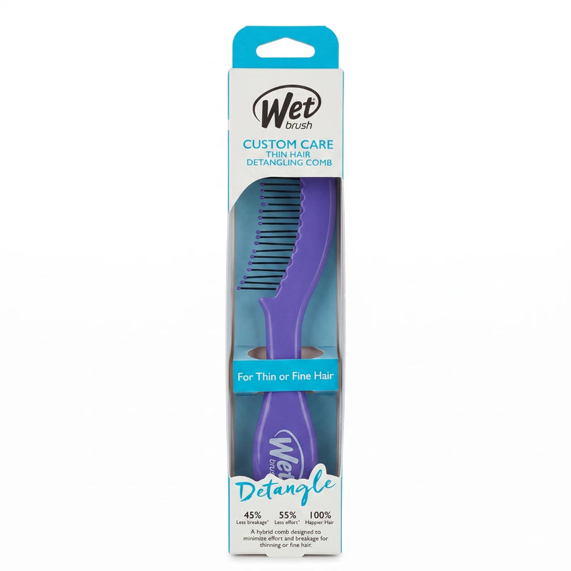 Wet Brush Custom Care Thin Hair Detangling Comb Purple Hybrid 6 Pack New