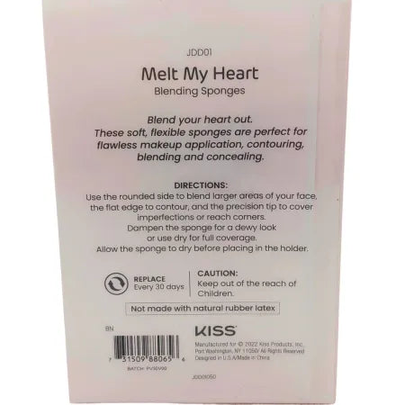 JOAH Melt My Heart Blending Sponges 2 Sponges (3 Pack) New