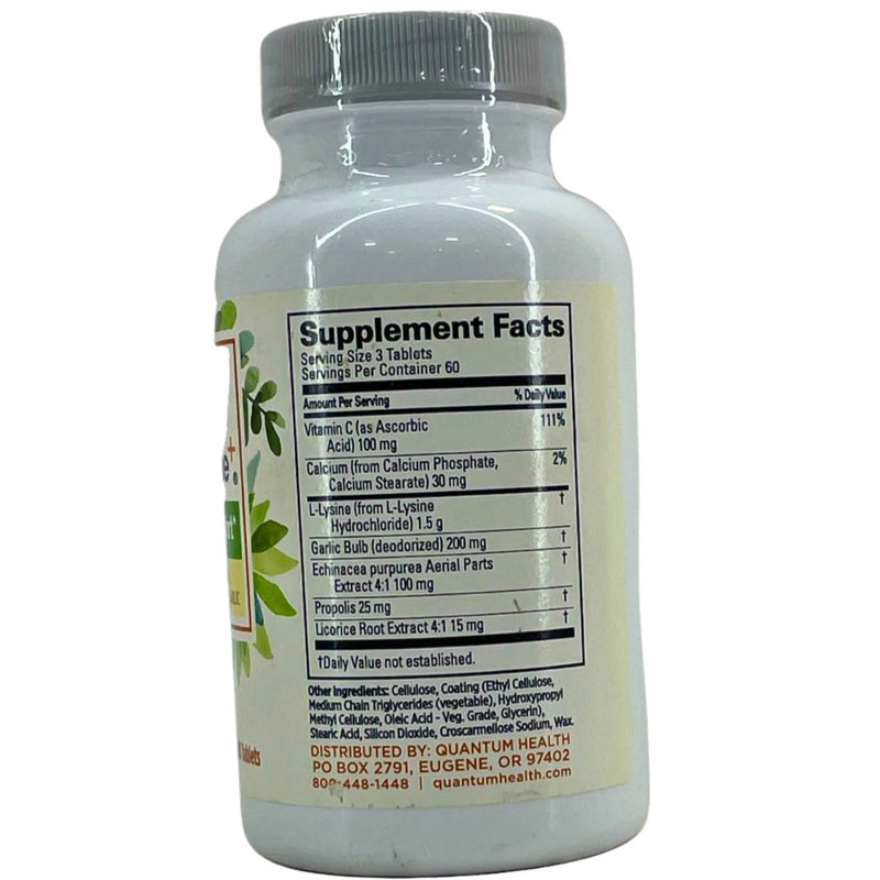 Quantum Health SuperLysine+ Immune Support L-Lysine Vitamin C 180ct 4 Pack New