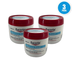 Eucerin Advanced Repair Body Cream Dry Skin 16 Oz Moisturizer Pack of 3 New