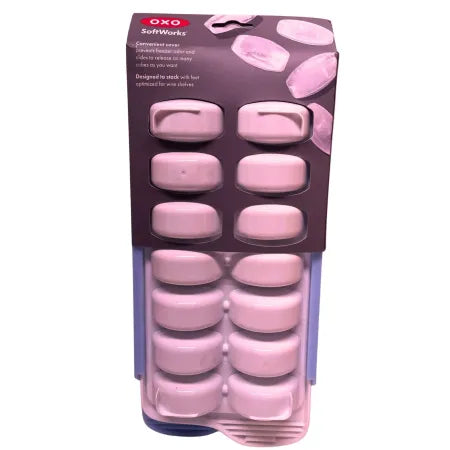 OXO SoftWorks Ice Cube Tray BPA Free Stackable Ice Mold 2 Pack New