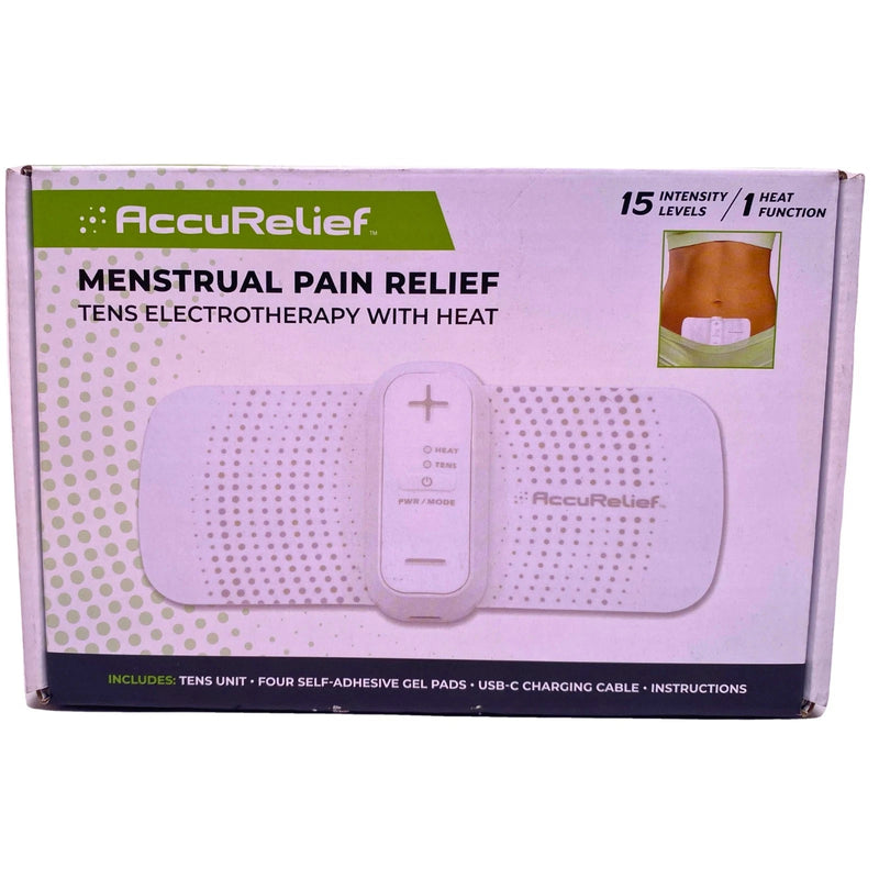 AccuRelief Menstrual Pain Relief TENS Electrotherapy Rechargeable 1 Pack New