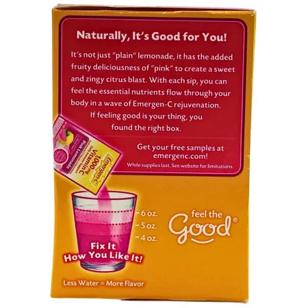 Emergen-C Vitamin C 1000mg Pink Lemonade 30 Packets Daily Immune Support 1/2026 4