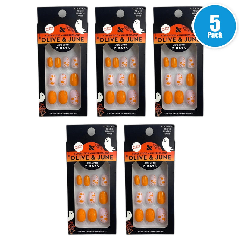 Olive & June Super Stick Mani Extra Short Round Press-On Tabs Pack of 5 New