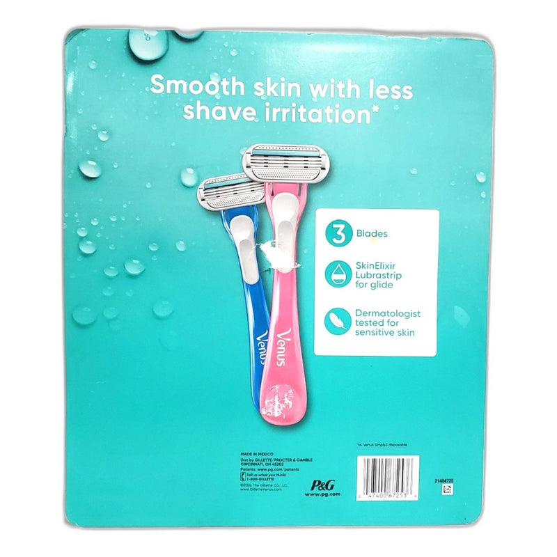 Gillette Venus Sensitive Women Disposable Razors Shaving 12 Count Pack New