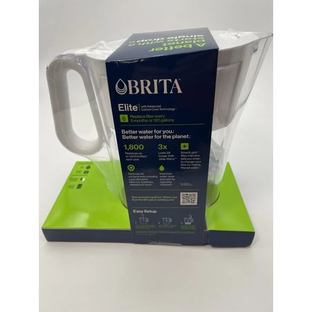 Brita Elite 10-Cup Pitcher + 2 Filters 1 Pack New 2