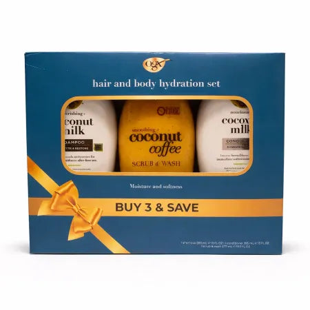 OGX Hair and Body Hydration Set Coconut Milk Shampoo Conditioner 3 pack New