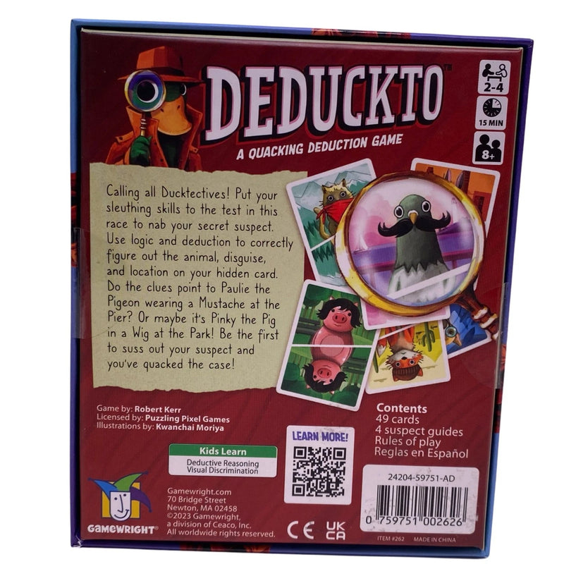 Gamewright Deduckto Deduction Game 3 Pack Family Board Game New