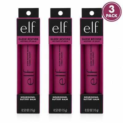 e.l.f. Glow Reviver Melting Lip Balm Yummy Gummy Nourishing 0.52 oz 3 Pack