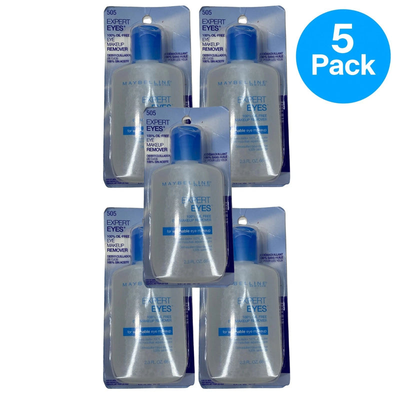 Maybelline Expert Eyes Oil Free Eye Makeup Remover 2.3 fl oz 5 Pack New