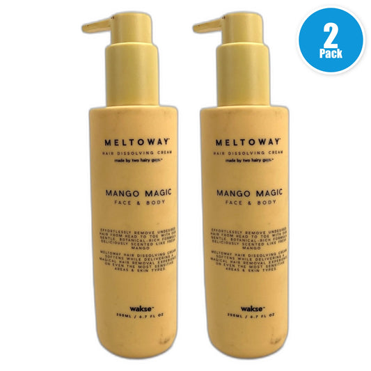 Wakse Meltoway Mango Magic Face Body Hair Dissolving Cream 6.7oz Pack of 2 New