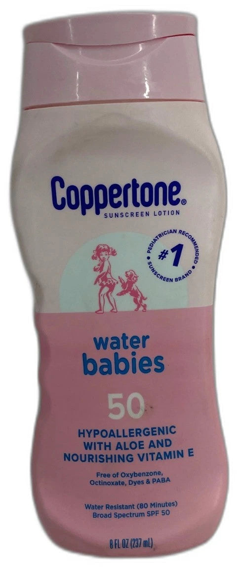 Coppertone Water Babies Sunscreen Lotion SPF 50 Water Exp 03/27 Pack of 4 New
