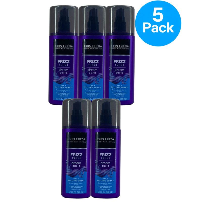 John Frieda Frizz Ease Dream Curls Styling Spray 6.7 Oz 5 Pack New