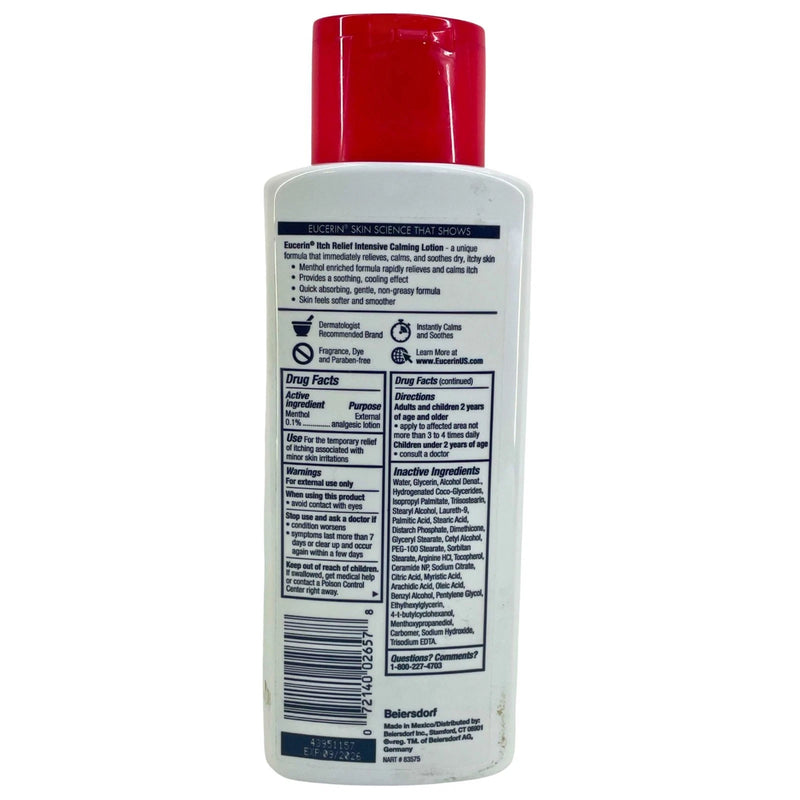 Eucerin Itch Relief Intensive Calming Lotion 8.4 oz 5 Pack New