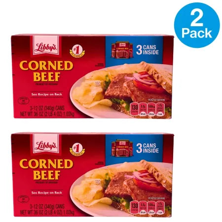 Libby’s Corned Beef 12oz 3-Pack x2 (6 Cans Total) Exp 2030