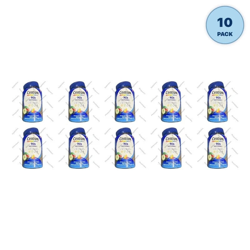 Centrum Men Multigummies 100ct Fruit Flavor Pack of 10 New