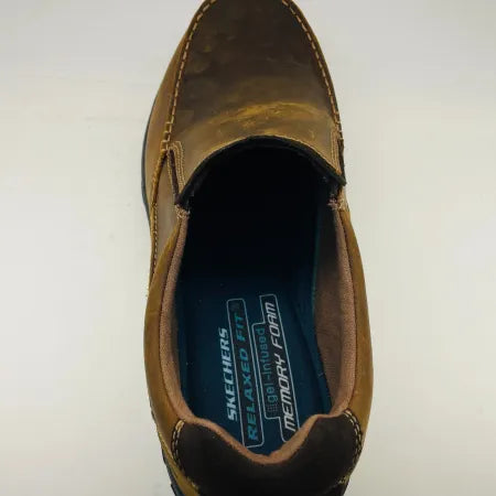Skechers Braver Rayland Slip On Loafer Dk. Brown Men's Size 12 Leather 64502/CDB 5