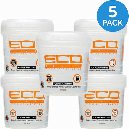 Eco Style Krystal Styling Gel 16oz 5 Pack Max Hold 10 New