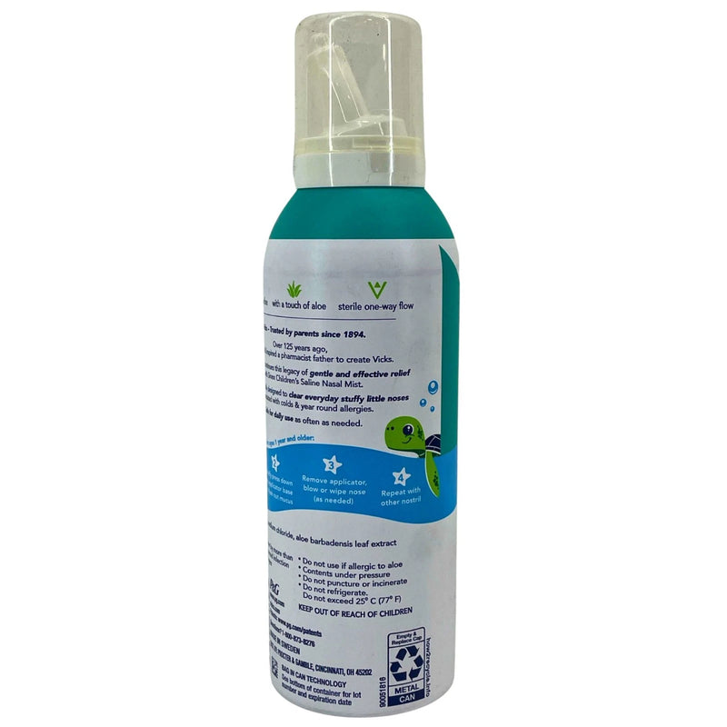 Vicks Children's Sinex Saline Gentle Nasal Mist Drug Free 5.0oz 3 Pack Exp 03/27